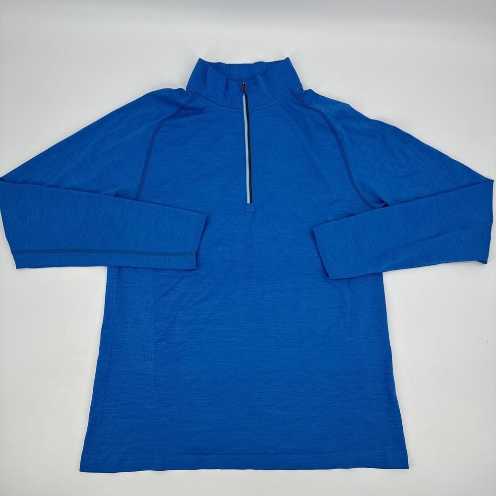 Lululemon Sweater 1/4 Zip Pullover Long Sleeve Blue Men's Size Large